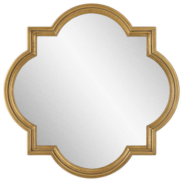 Quatrefoil Framed 34x34 Mirror Mediterranean Wall Mirrors by