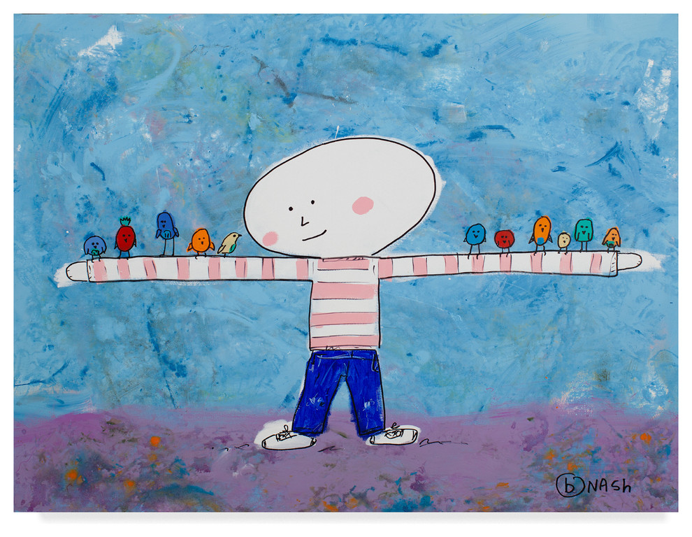 Brian Nash Barnaby Is Thankful Canvas Art Contemporary Kids Wall Decor By Trademark Global