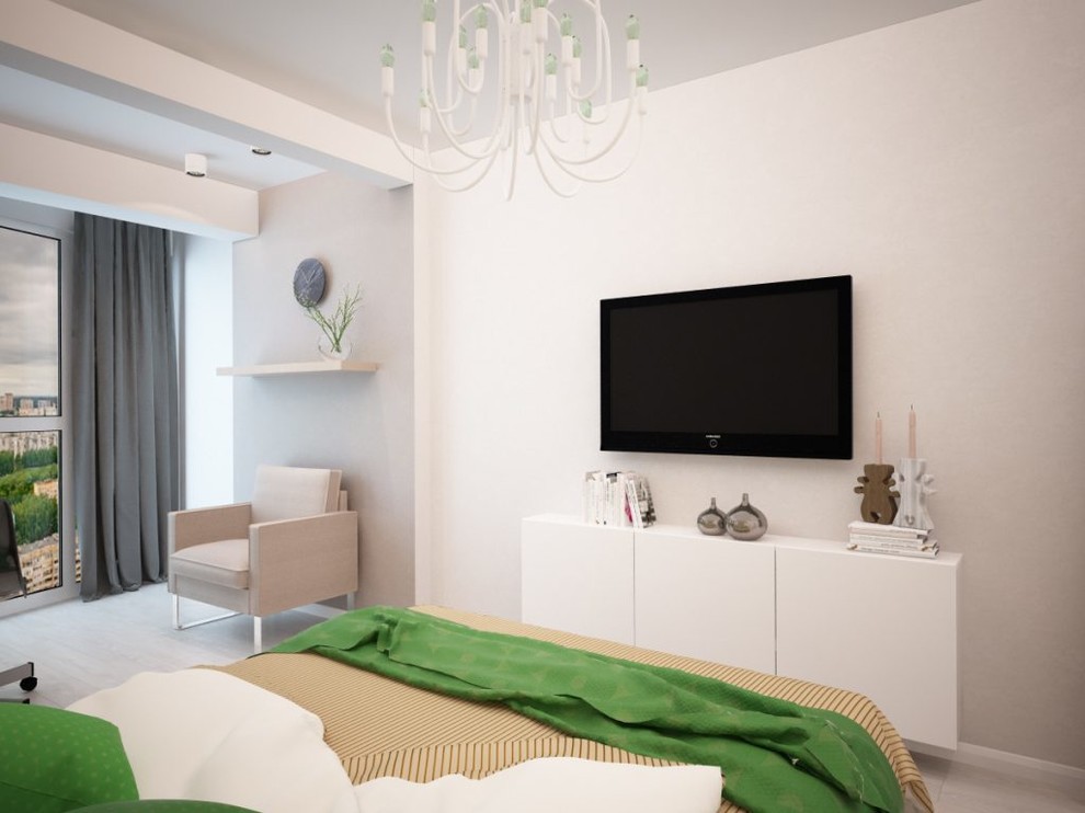 ЖК Акварели. Современный и светлый дизайн проект трехкомнатной квартиры.