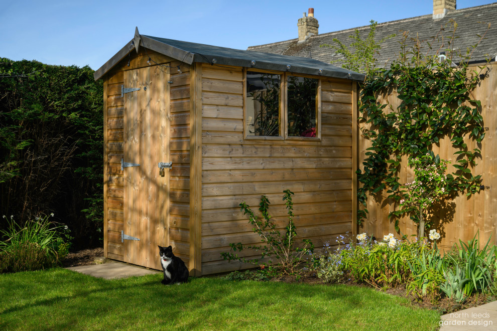 This is an example of a small modern garden shed and building.