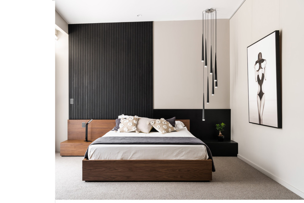Contemporary bedroom in Perth.