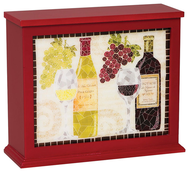 Wine Mosaic Light Box Lamp Contemporary Table Lamps by Kitchen