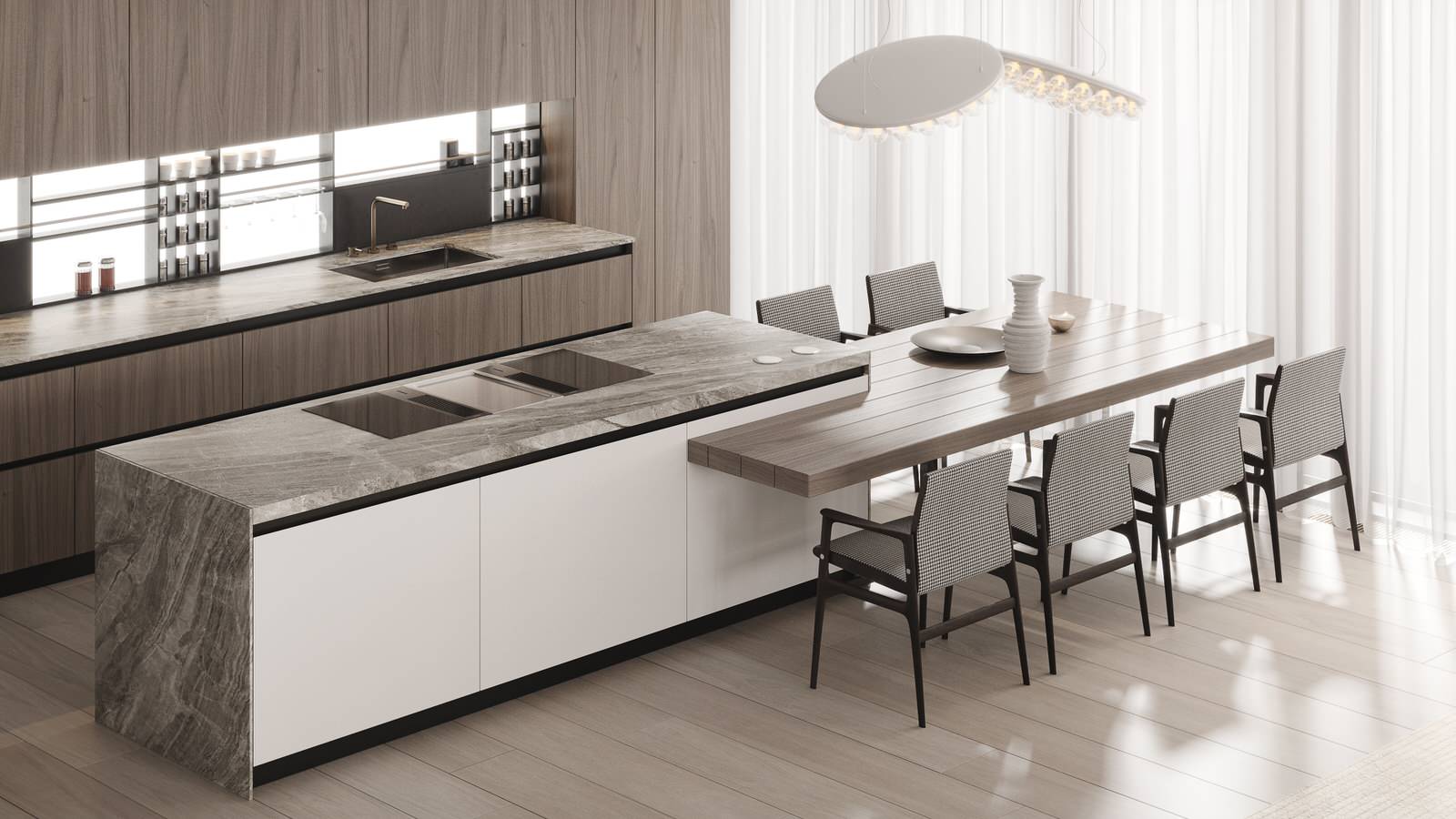 Modern megalopolis apartment