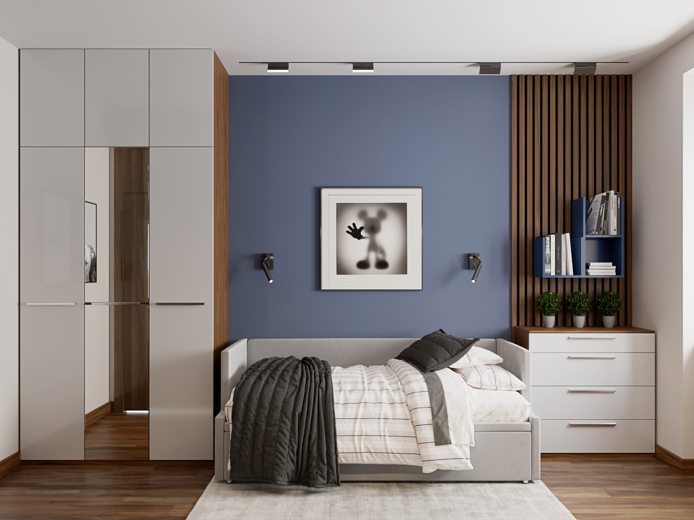 Современная городская квартира с панорамным остеклением в стиле ар-деко