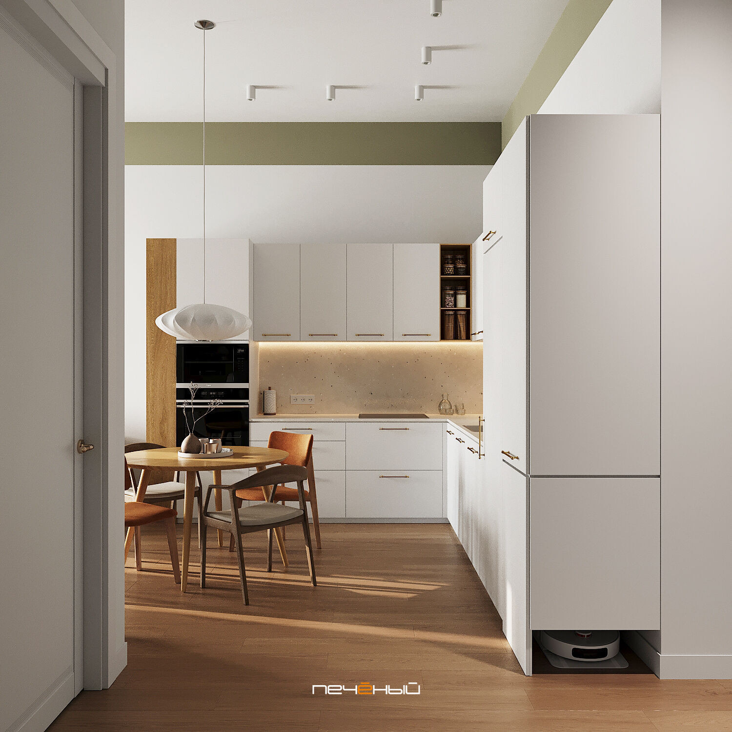 2025 Дизайн 2-комн. квартиры 76 м² в современном стиле, Москва, Green Park