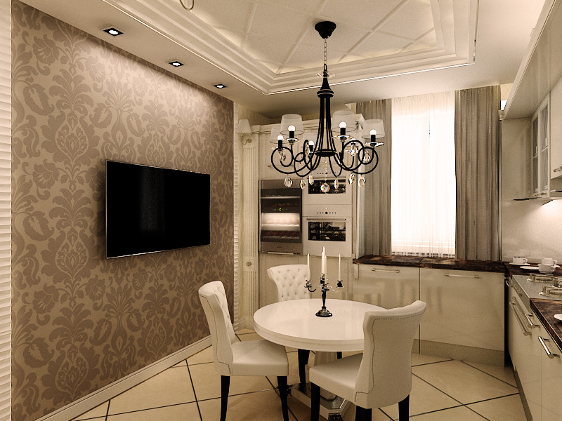 Квартира в ЖК Скайфорт, дизайн кухни