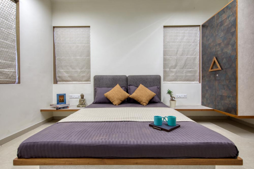 A calm and serene Ahmedabad home Contemporary Bedroom Ahmedabad by Beautiful Homes