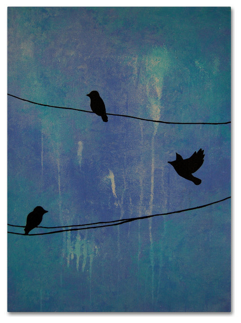 'Birds Arrival' Canvas Art by Nicole Dietz