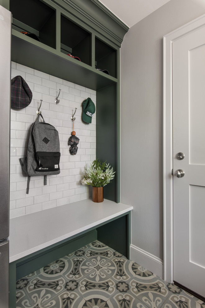 Entryway - transitional entryway idea in Austin