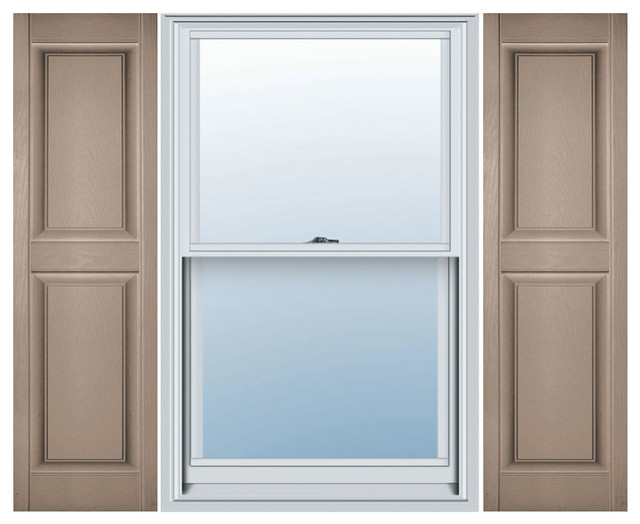 Noralco Industries, Inc. LP4C14X03100FB 14 1/2"W X 31"H Lifetime Vinyl, Custom Three Equal Panel, Raised Panel Shutters, W/Shutter-Loks (Per Pair), Fe
