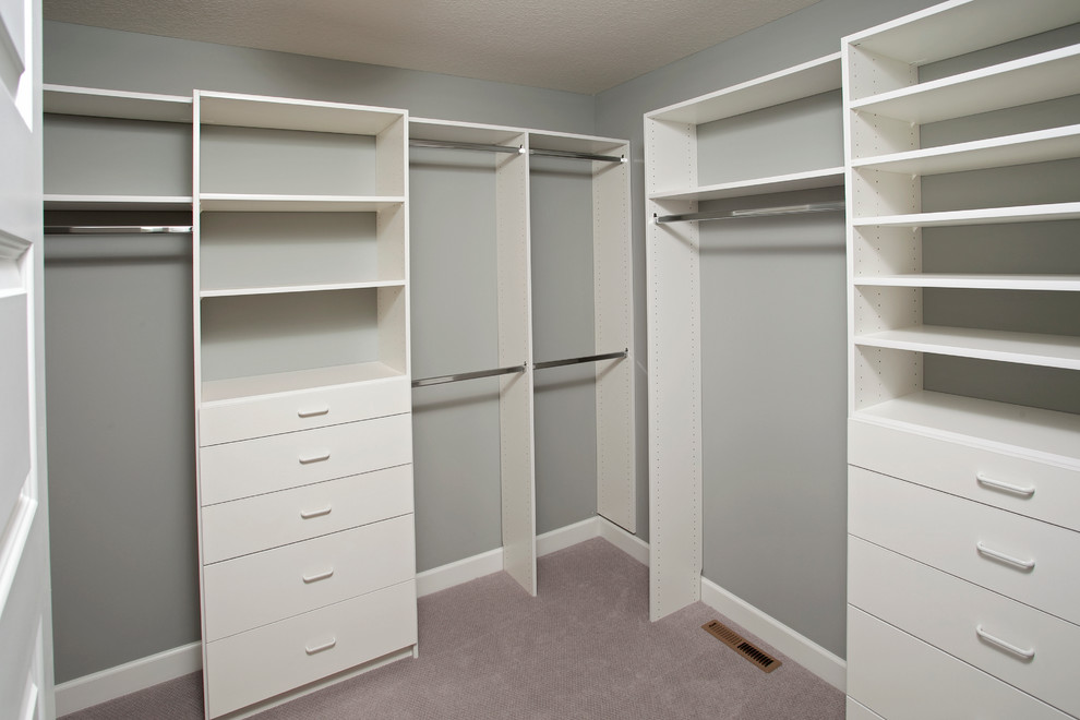 This is an example of a transitional storage and wardrobe in Minneapolis.