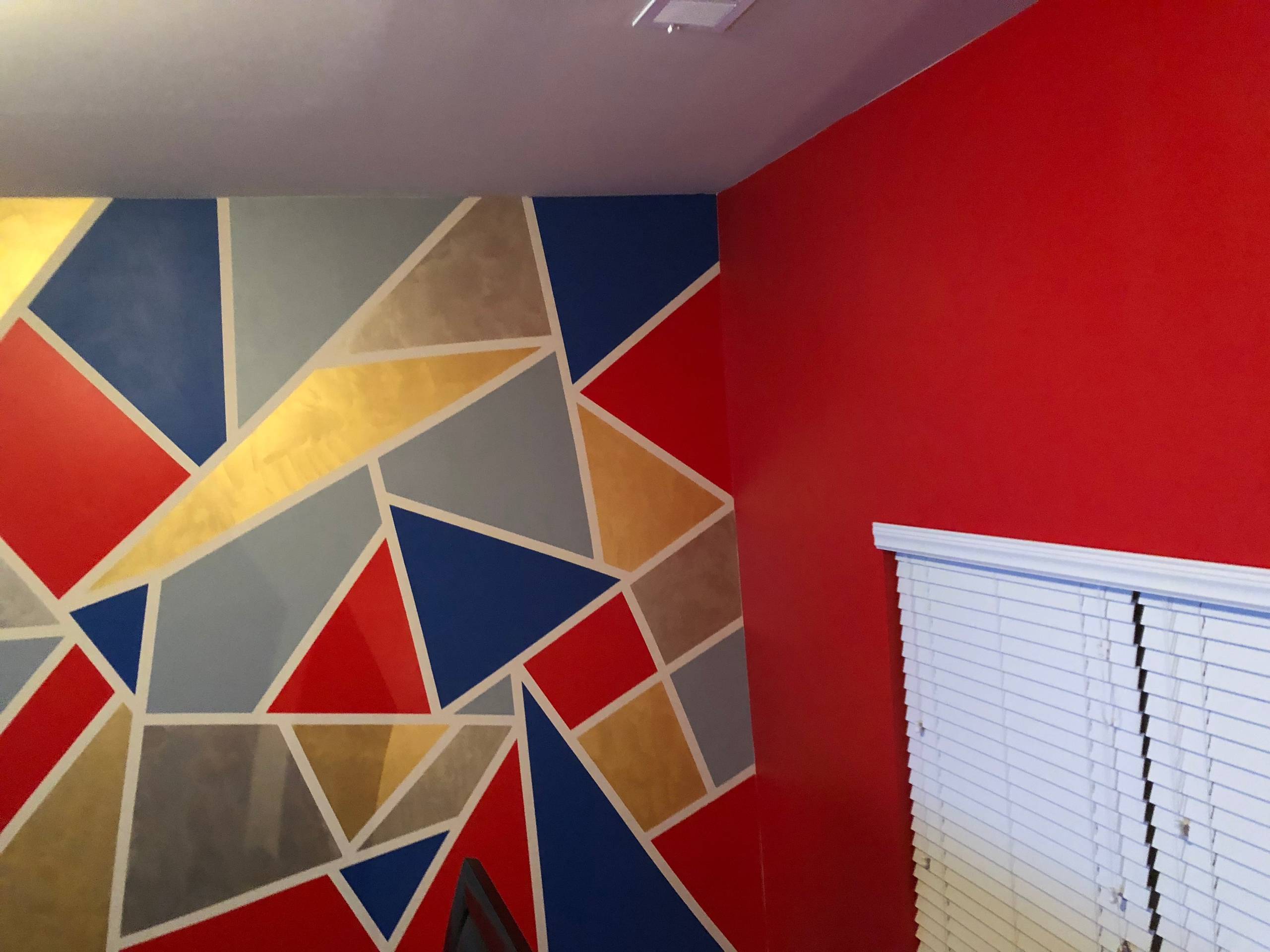 Abstract Tessellated Design w/ Contrasting Wall Colors