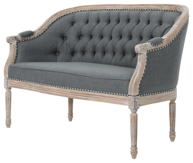Gdf Studio Megan Clical Fabric Tufted Loveseat Farmhouse Gdf Studio Megan Clical Fabric Tufted Loveseat Farmhouse Loveseats By Gdfstudio