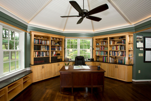 Octagon Shaped Addition Traditional Home Office Dc