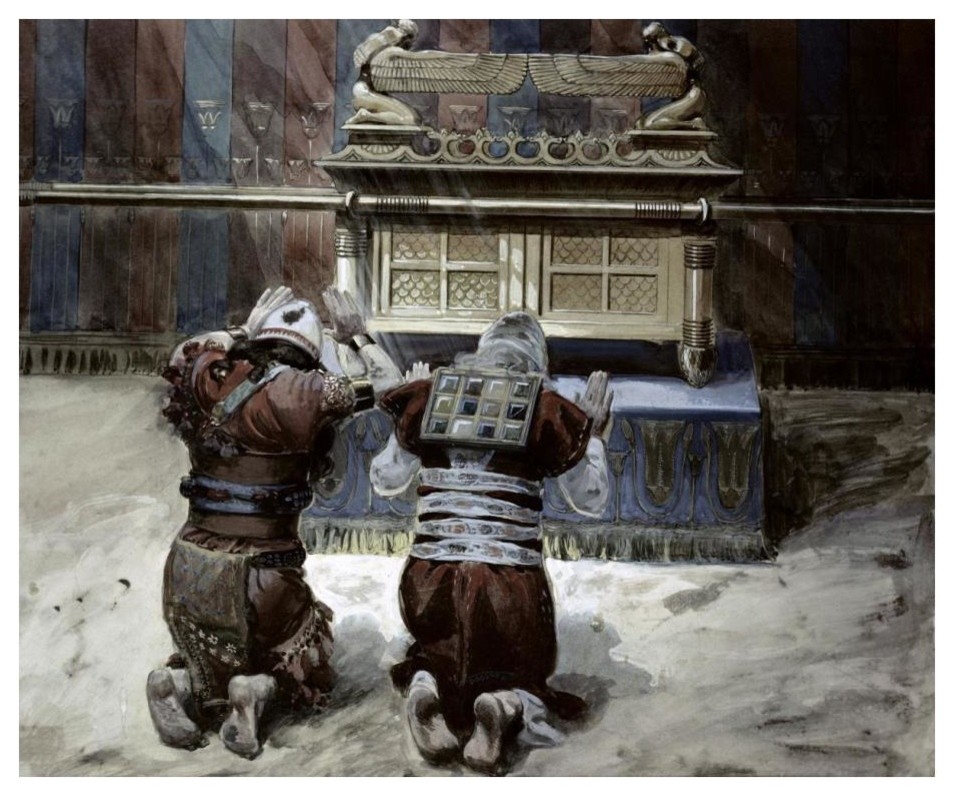 "Moses and Joshua In The Tabernacle" Print by James Tissot, 24"x20"