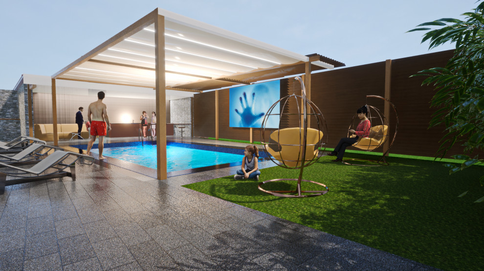 Планировки существующего коттеджа и планировка территории