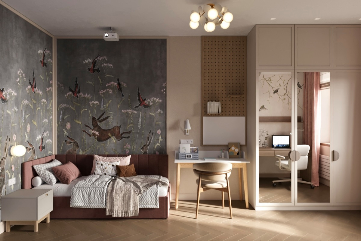 Детская комната ЖК Юлай (3D-визуализации)