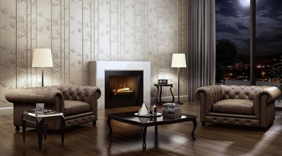 Inspiration for a contemporary living room in Other.