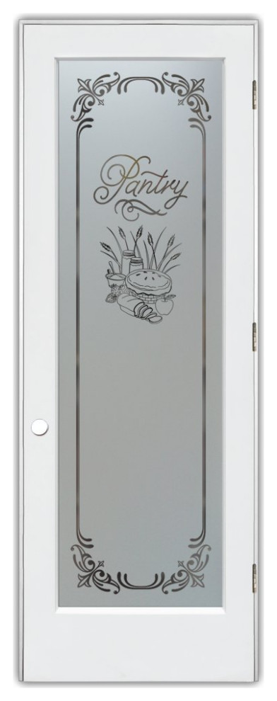 Pantry Door - Apple Pie  - Primed - 24" x 80" - Knob on Left - Pull Open