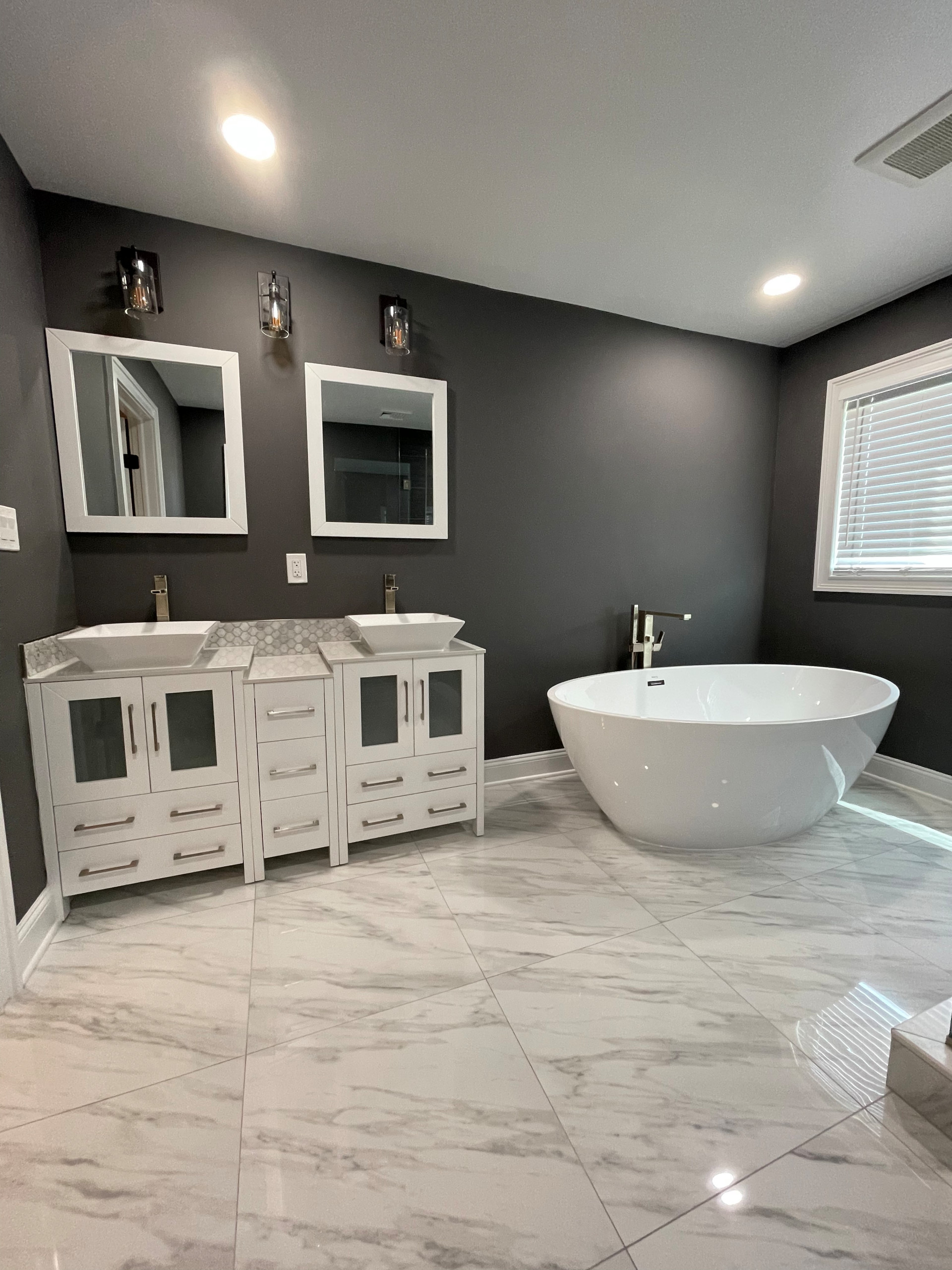 Custom Bathroom sleek , contemporary vibe