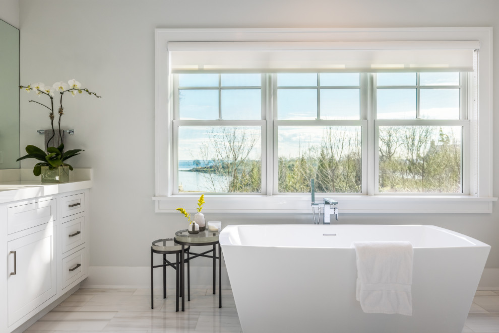 Rye Water views - Bathroom - contemporary bathroom idea in New York