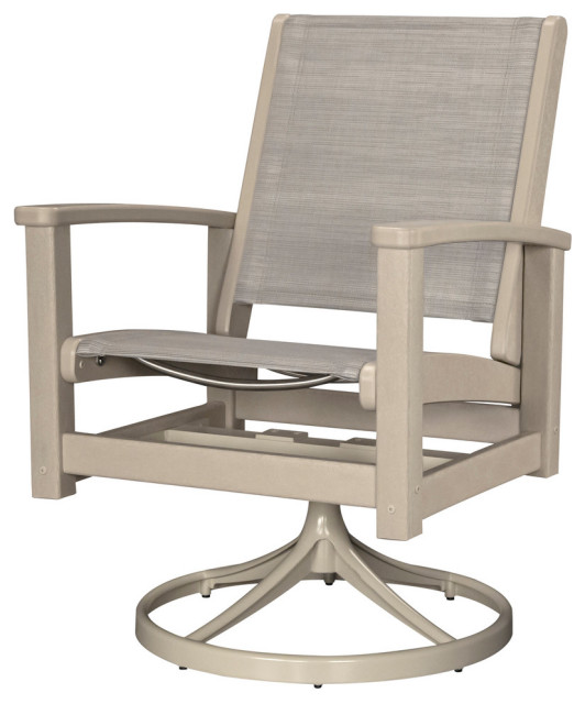 Polywood Coastal Swivel Rocker Contemporary Outdoor Rocking Chairs