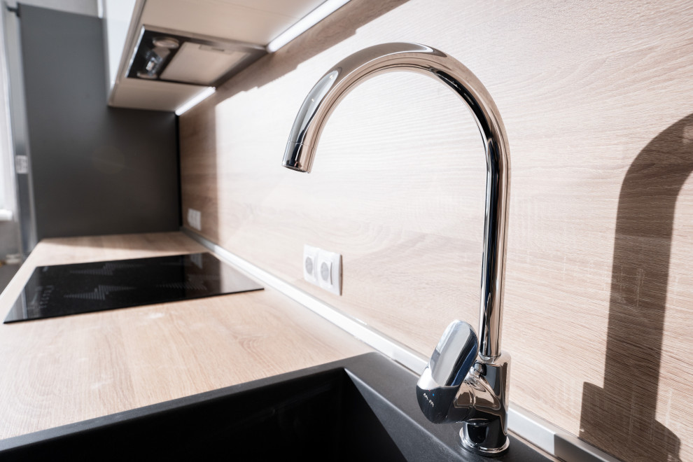 Кухня с интегрированными ручками