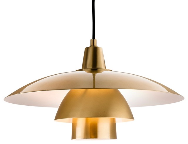 Olsen Pendant Light, Brushed Brass