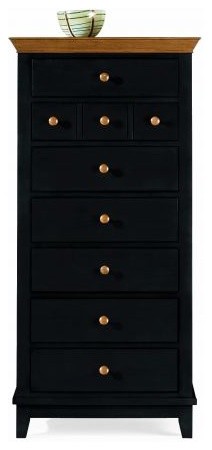 American Drew 181-280BM Lingerie Chest- Black w/ Maple Top Sterling Pointe