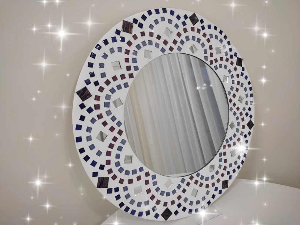 Зеркало из мозаики. Стекло. Ручная работа