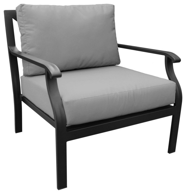 kathy ireland Madison Ave. Club Chair Transitional Outdoor Lounge Chairs by TK Classics