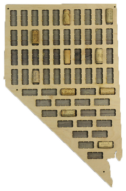 Wine Cork Traps State Of Nevada Wooden Wine Cork Holder Wall Decoration Contemporary Wall Accents By Whinycat