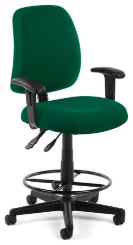 OFM Posture Task Chair with Arms and Drafting Kit in Green