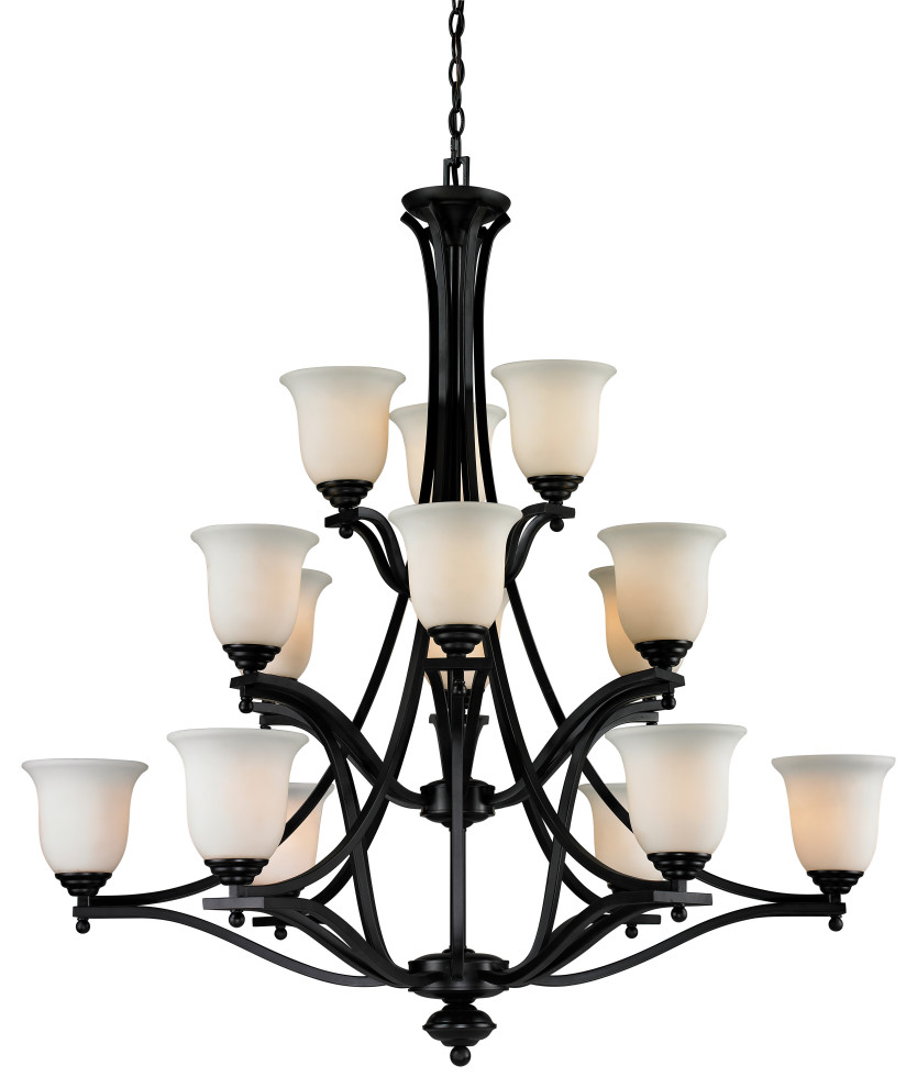ZLite 15 Light Chandelier, Bronze, 70215BRZ Traditional Chandeliers by Kolibri Decor
