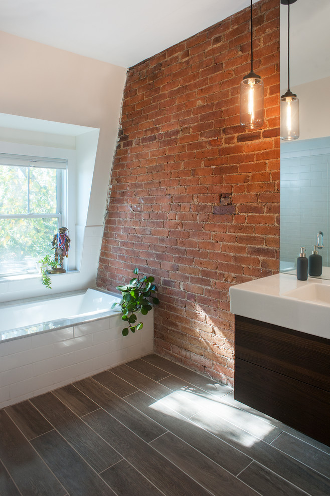 Inspiration for a transitional bathroom remodel in Boston