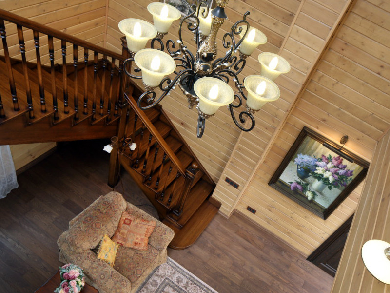 Дизайн интерьера деревянного дома 300 кв.м. в Крекшино