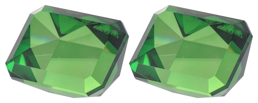 Faux Emerald, Rectangular Bookends, Set of 2