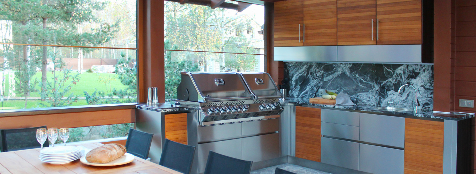 Кухня для зоны BBQ на Волге