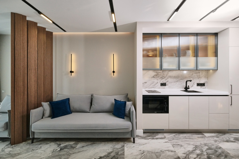 Квартира с акцентами синего ЖК  Морская Симфония