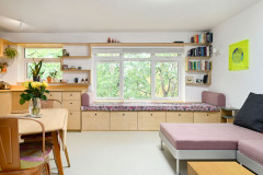 Room Tour: Birch Ply Cabinets Complement the View in a 1960s Flat