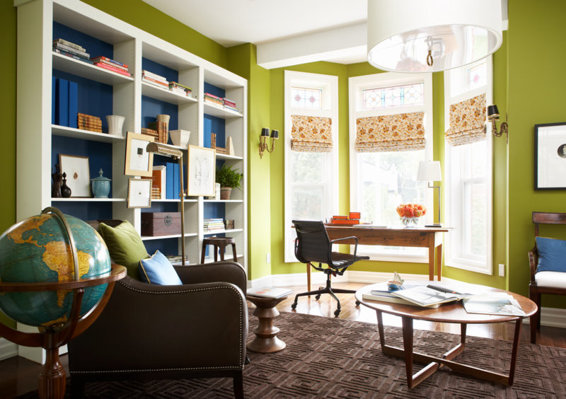 This is an example of an eclectic home office in Toronto.