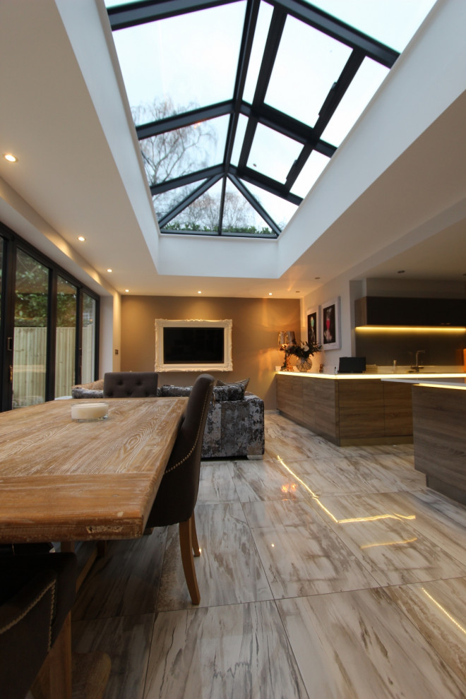 Kitchen orangery aluminium lantern - anthracite grey