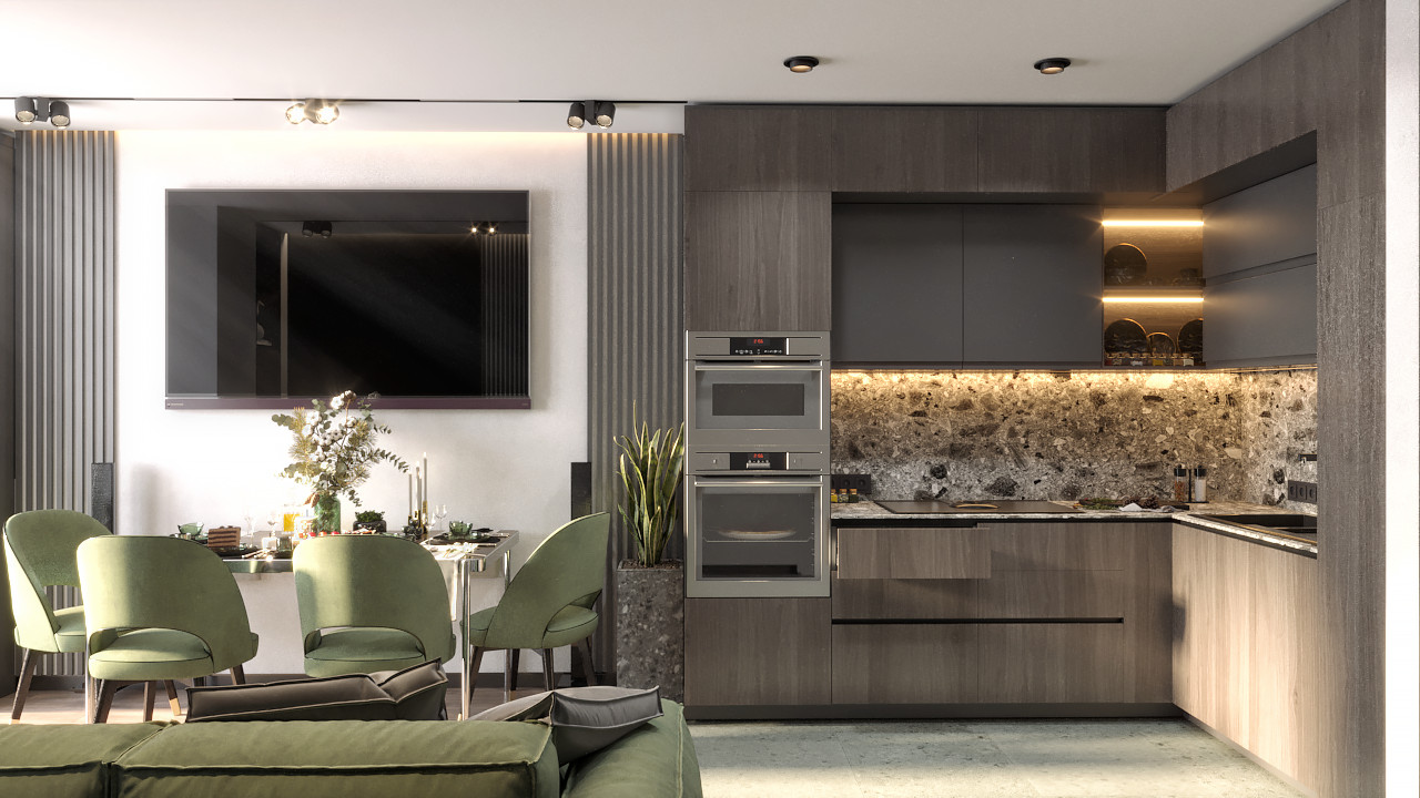 Modern khaki apt. by ACG Group