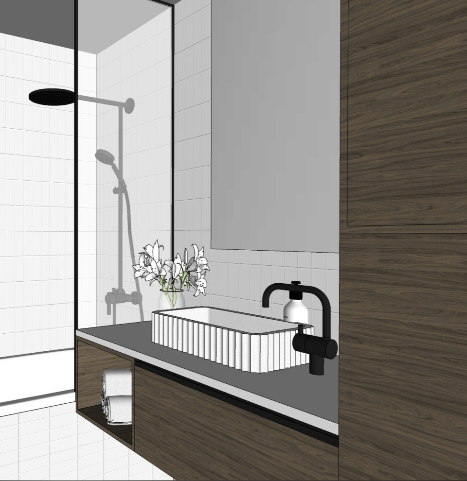 Эскизная визуализация ванной комнаты