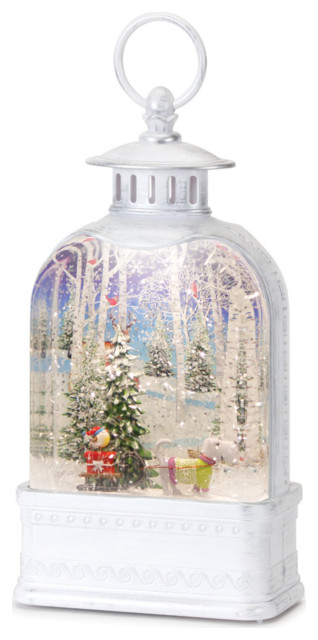 Melrose Truck and Tree Television Snow Globe with Timer and Music