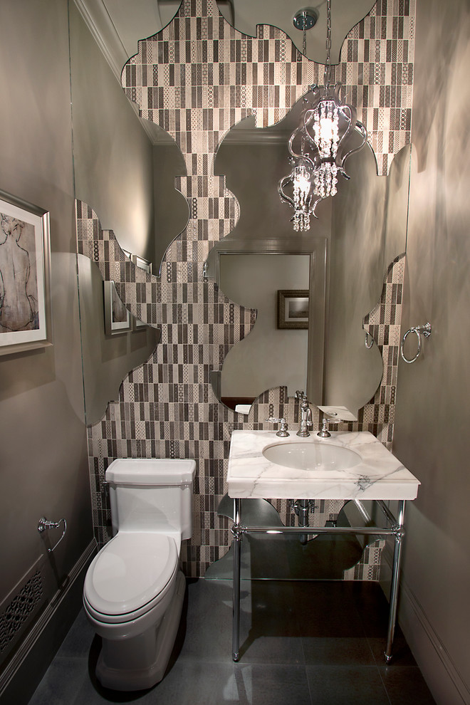 Design ideas for an eclectic powder room in San Francisco.