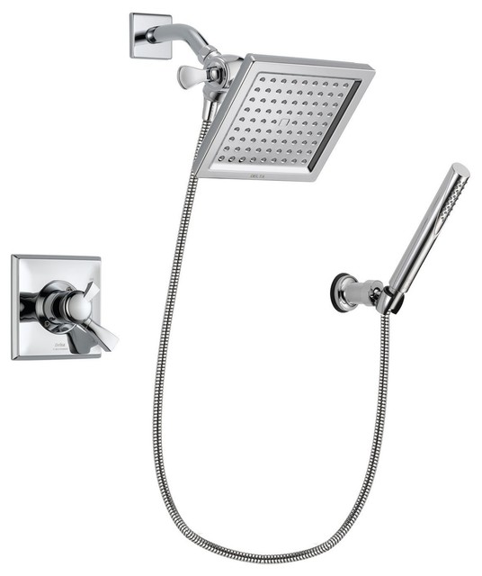 Delta Dryden Chrome Shower Faucet System w/ Shower Head and Hand Shower
