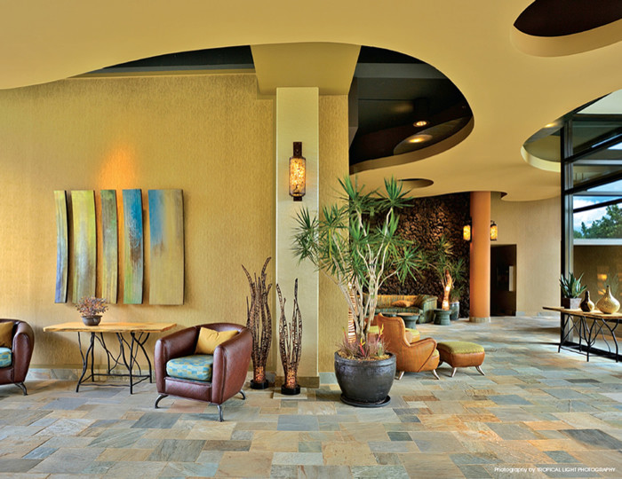 Inspiration for a tropical entryway in Minneapolis.