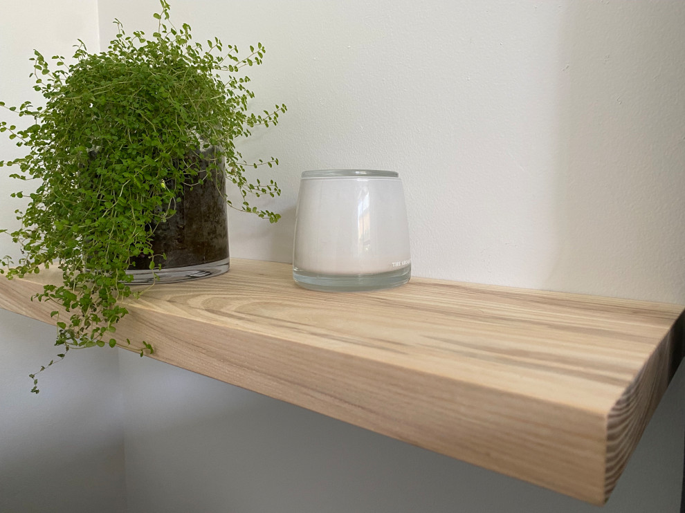 Amazing solid timber floating shelves Houzz NZ