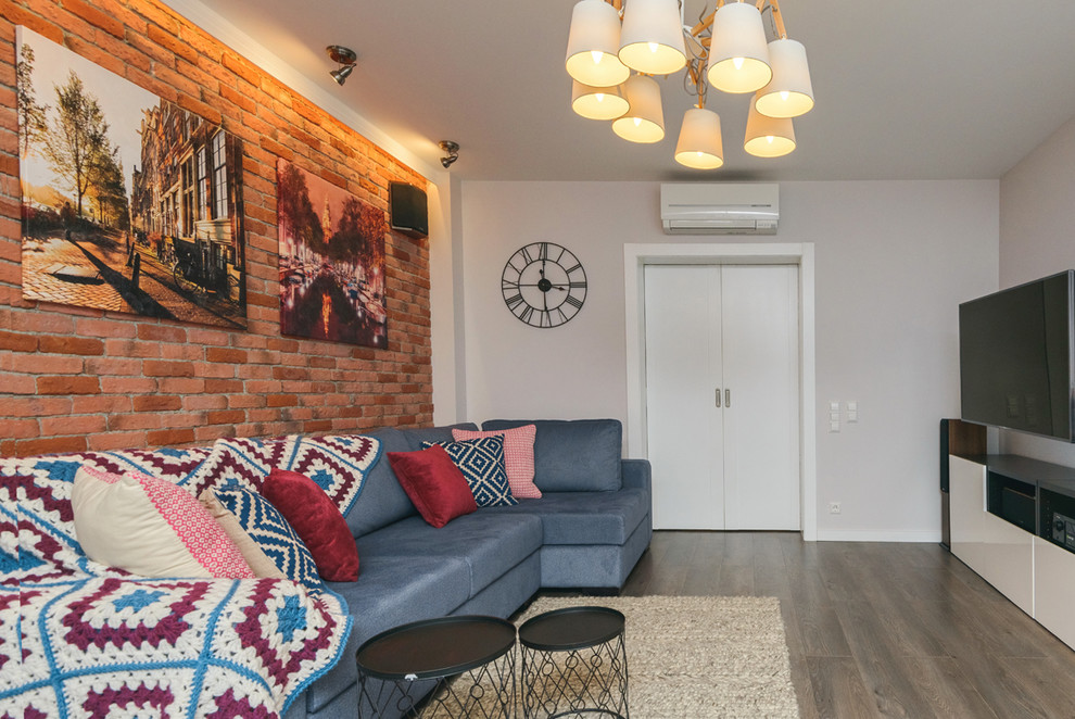 Красный кирпич в интерьере